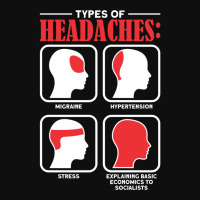 Types Of Headaches Explaining Basic Economics Pro Capitalism Sweatshir Foam Snapback Hat | Artistshot