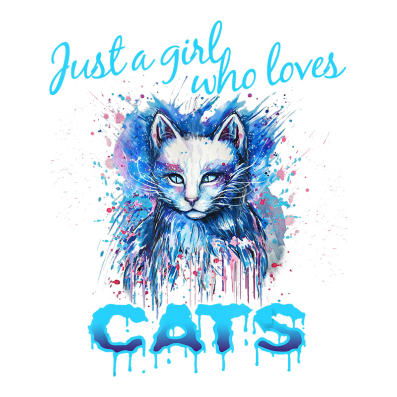 Cute 'just A Girl Who Loves Cats' Tee, Splash Art Cat Lover 5 panel snapback cap by thangdinhsinhelf | Artistshot