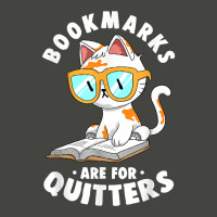 Bookmarks Are For Quitters Cute Nerdy Kitty Bookworm Gift T Shirt Pa Trucker Cap | Artistshot