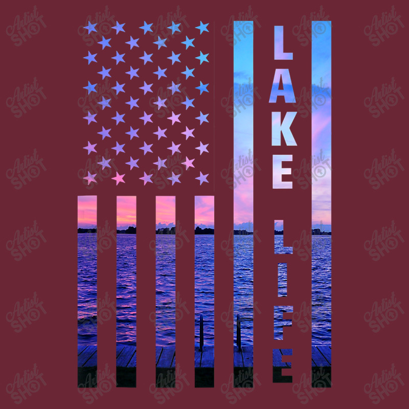 Lake Life American Flag Dock Sunset Wakeboarder Power Boat Nike Dri-fit Cap | Artistshot