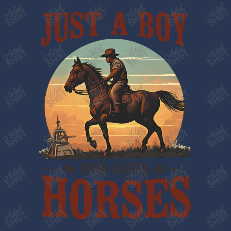 Just A Boy Who Loves Horses Ladies Denim Jacket by Teresa Simmons | Artistshot