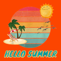 Hello Summer Vacation Palm Tree Sun Birds And Sea Retro Trucker Cap | Artistshot