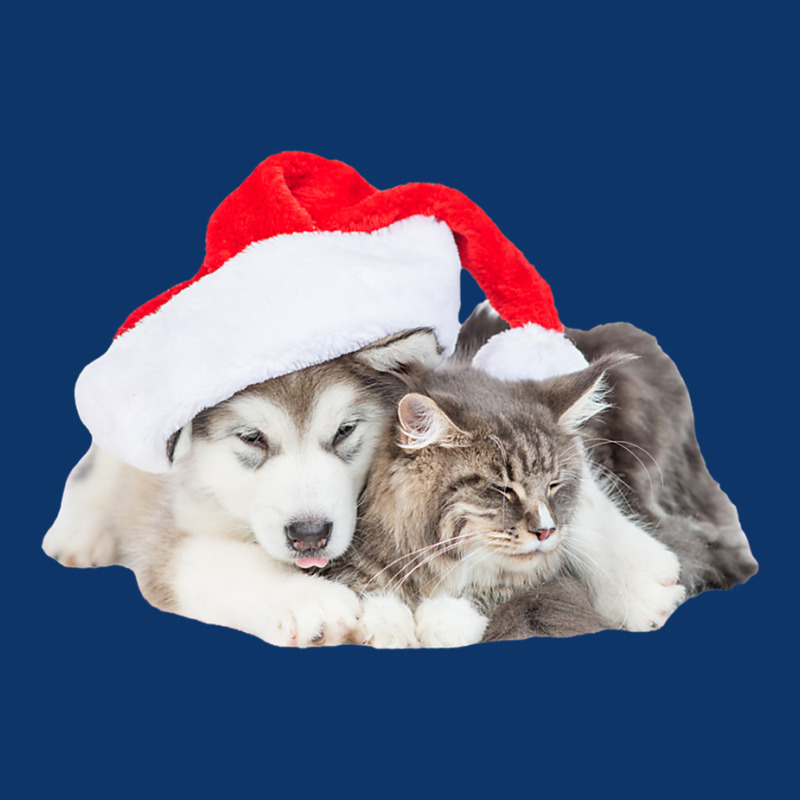 Cute Siberian Husky Puppy Santa Hat Image Christmas Cat Dog Premium T Seamless Cap by cm-arts | Artistshot