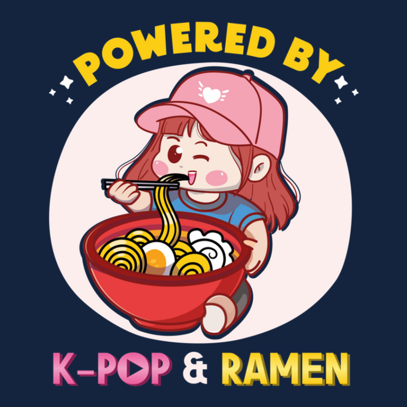 Powered By K Pop And Ramen Japanese Noodles Korean Kpop Novely Foam Snapback hat by cm-arts | Artistshot