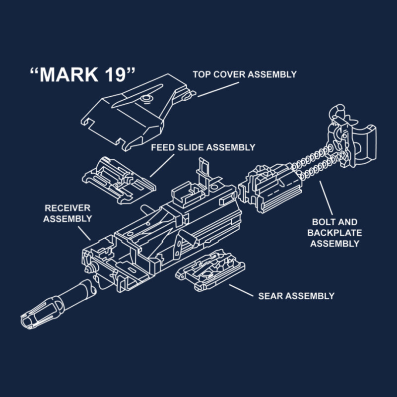 Mark 19 Gun Parts Diagram Schematic Mk19 Grenade Launcher Foam Snapback Hat | Artistshot