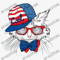 Usa Cat, Cats, Animal, Animals, American Flag Ladies Fitted T-shirt | Artistshot