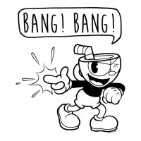 Cuphead Bang Bang Finger Gun Outline Graphic Nike Dri-fit Cap | Artistshot