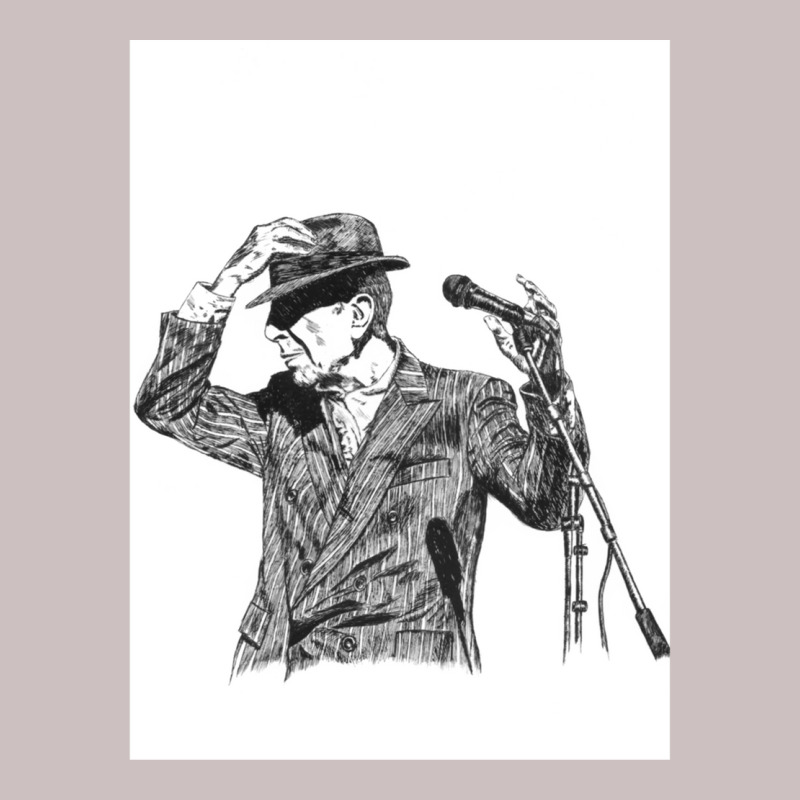 Leonard Cohen Original Hand Drawn Ink Print Retro Trucker Cap by cm-arts | Artistshot