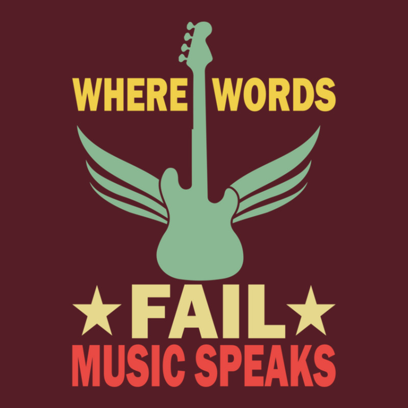 Where Words Fail Music Speaks Funny Vintage Guitar Musician Guitarist  Retro Trucker Cap by BrandonDriskell | Artistshot