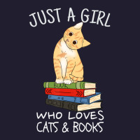 Just A Girl Who Loves Books And Cats Reading Seamless Cap | Artistshot