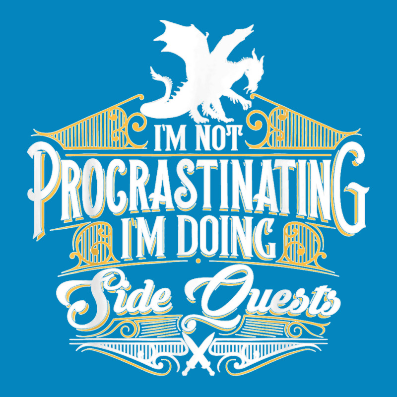 Not Procrastinating Side Quests Funny Rpg Gamer Dragons T Shirt Fashion Visor by NataliaMata | Artistshot