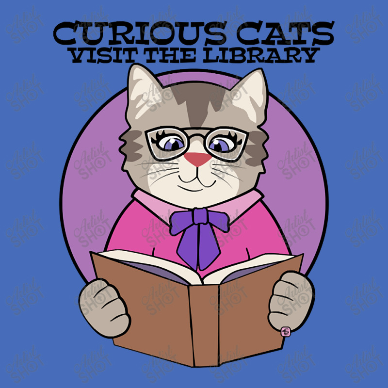 Curious Cats Visit The Library Purple Fashion Visor by webberkyla | Artistshot