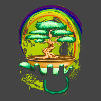 Bonsai Tree And Rainbow On Green Hand, Bonsai Tree, Rainbow On Green H Fashion Visor | Artistshot