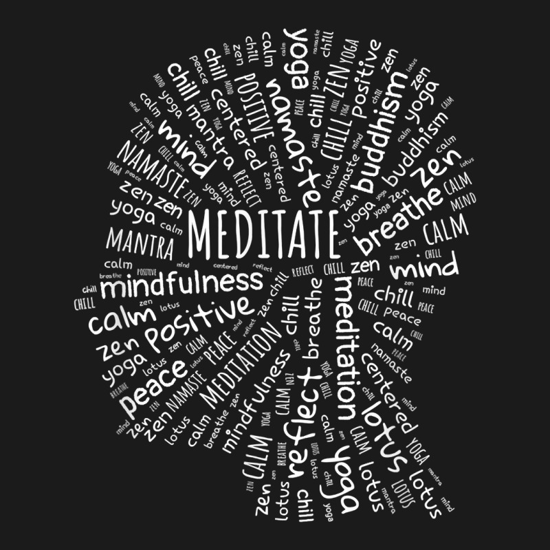 Meditate Mindfulness Zen Buddha Yoga Wordart T Shirt Nike Dri-FIT Cap by cm-arts | Artistshot