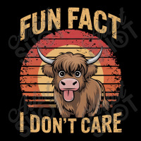 Fun Fact I Don't Care Highland Cow Youth Hoodie | Artistshot