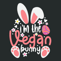 Vegan Design T  Shirt Bunny Ears I'm The Vegan Bunny Matching Easter V Women's Triblend Scoop T-shirt | Artistshot