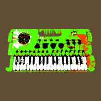 Retro Green Keyboard Synthesiser - Glitchy Mix Seamless Cap | Artistshot