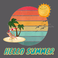 Hello Summer Vacation Palm Tree Sun Birds And Sea Seamless Cap | Artistshot