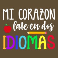 Mi Corazon Late En Dos Idiomas Bilingual Seamless Cap | Artistshot