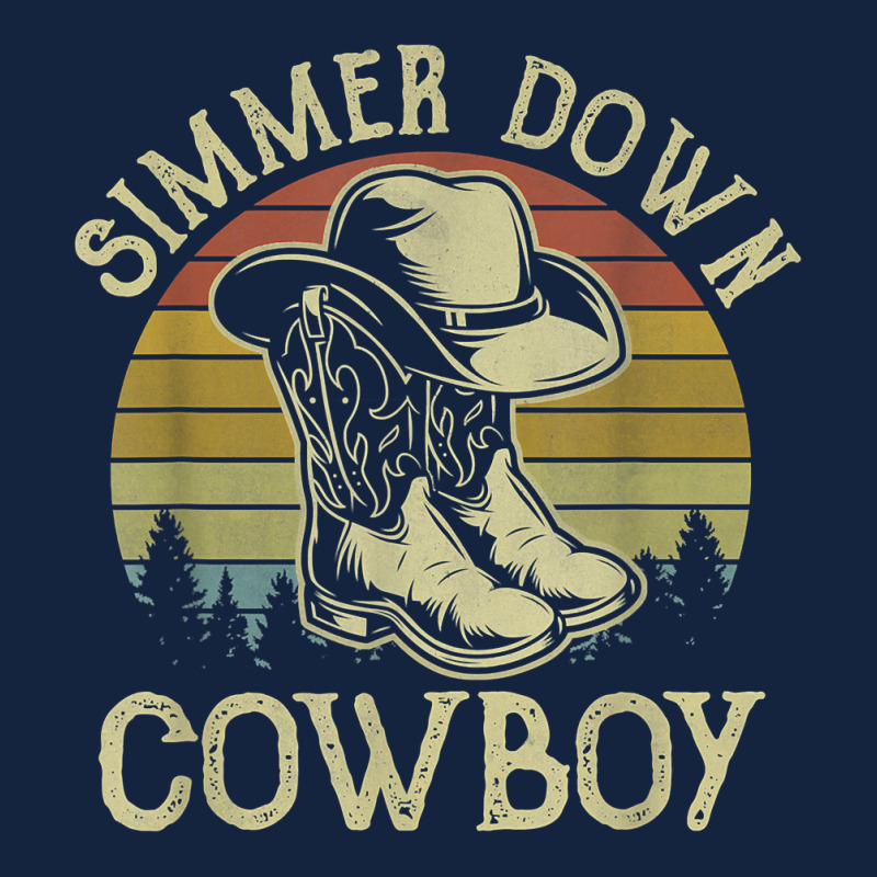 Simmer Down Cowboy Hat Western Country Music T Shirt Foam Snapback Hat | Artistshot