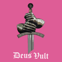 Deus Vult   Catholic Crusader Templar Knight   Sword & Armor Long Slee Pa Trucker Cap | Artistshot