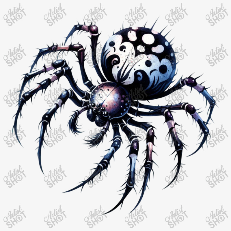 Black And White Spider Halloween Day Ladies Fitted T-Shirt by risedesignid | Artistshot