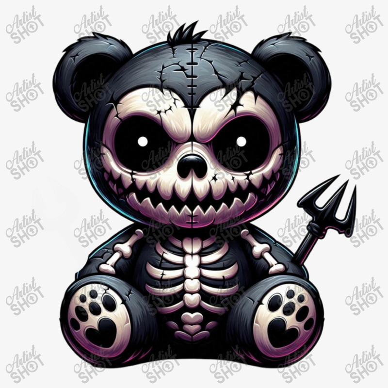 Teddy Bear Skull Scary - Halloween Day Ladies Fitted T-Shirt by risedesignid | Artistshot