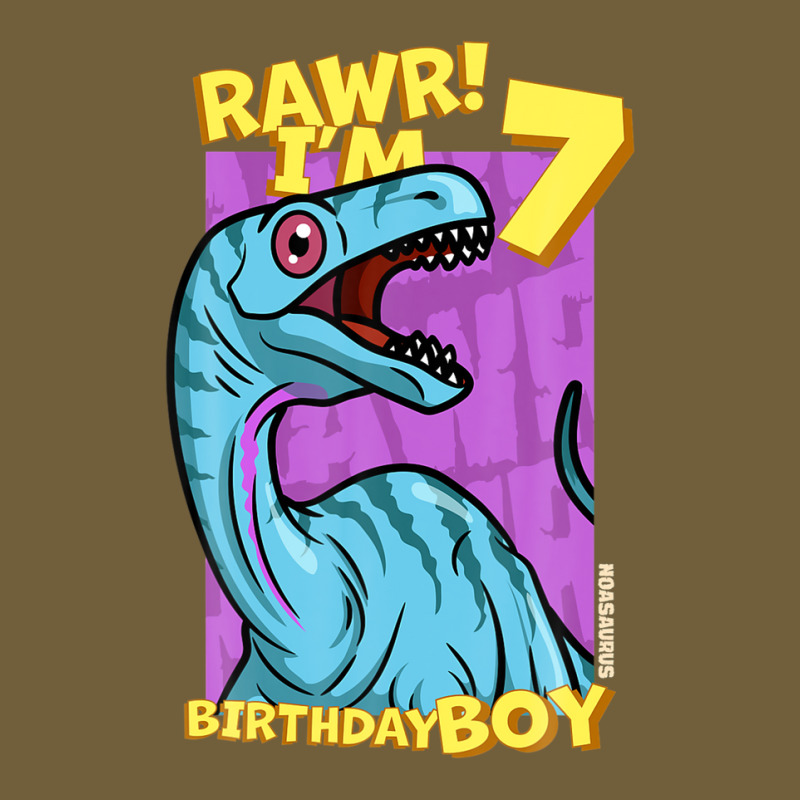 Rawr! I'm 7 Birthday Boys 7th Birthday Dino Noasaurus Retro Trucker Cap | Artistshot