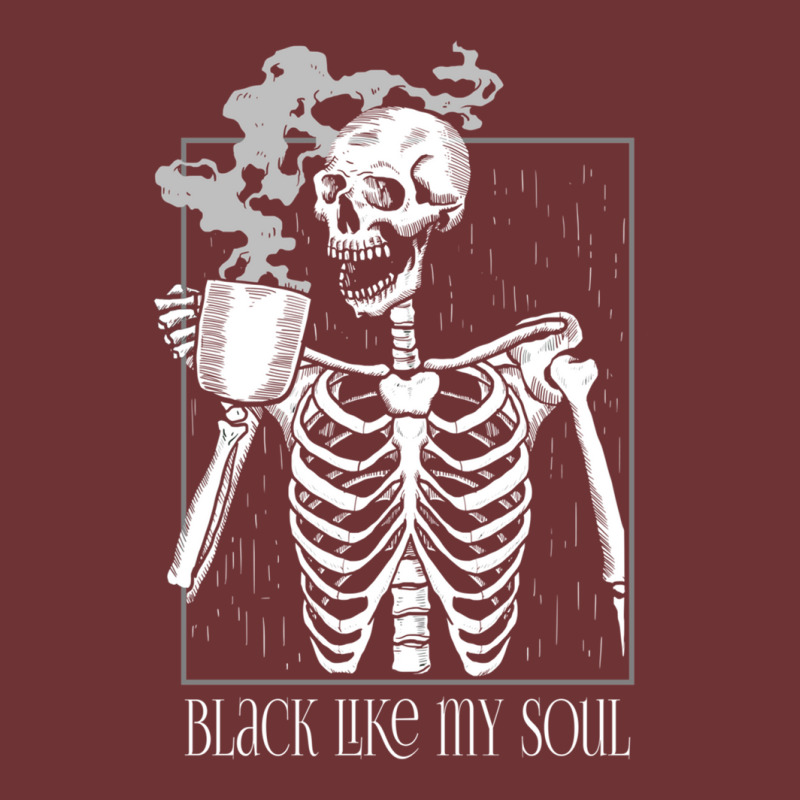 Black Like My Soul - Skeleton Drinking Coffee Seamless Cap by SheilaMathews | Artistshot