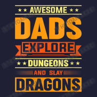 Womens Awesome Dads Explore Dungeons And Slay Dragon Rpg V-neck 5 Panel Snapback Cap | Artistshot