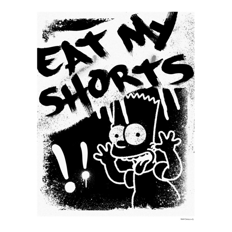 The Simpsons Bart Simpson Eat My Shorts Spray Paint Graffiti Long Slee 5 panel snapback cap by cm-arts | Artistshot