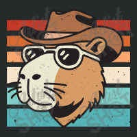 Cowboy Capybara Retro Women's Triblend Scoop T-shirt | Artistshot