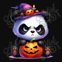 Halloween Day - Cute Panda With Pumpkin Crop Top | Artistshot