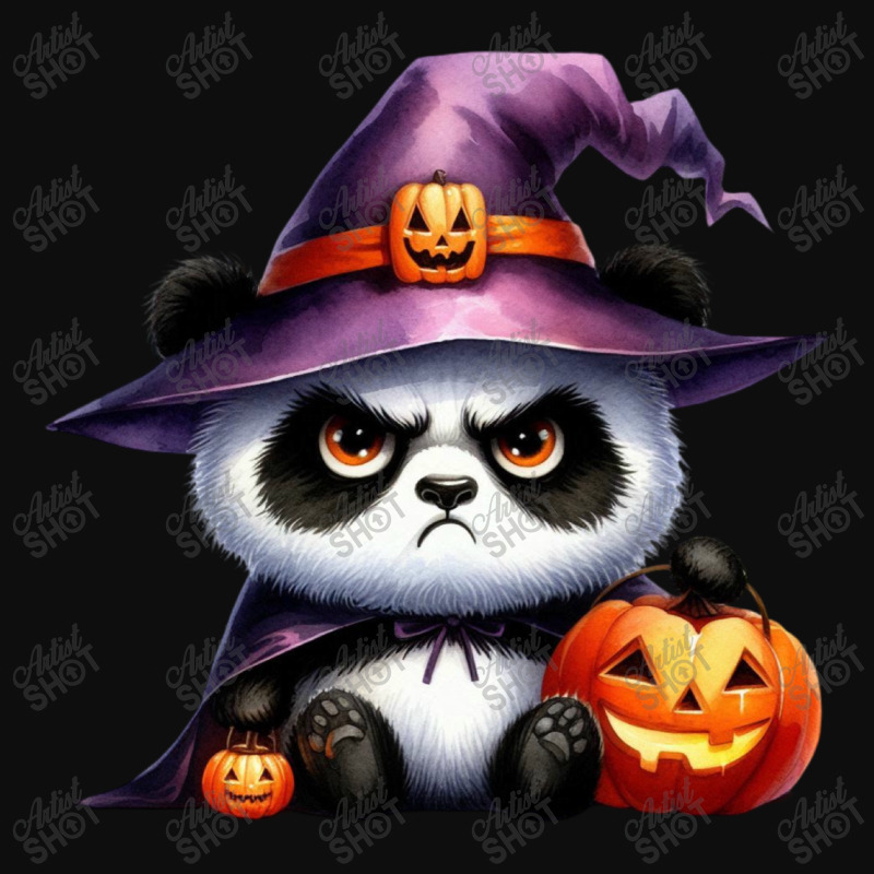 Halloween Day - Panda Cute With Pumpkin Witch Crop Top by denbey | Artistshot