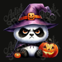 Halloween Day - Panda Cute With Pumpkin Witch Scorecard Crop Tee | Artistshot