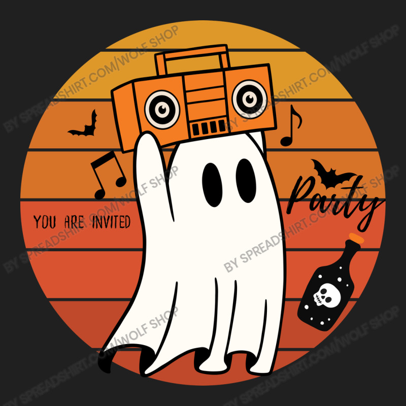 Halloween Party You Are Invited Retro Funny Ghost Ladies Polo Shirt by spreadshirt.com/Wolf shop | Artistshot