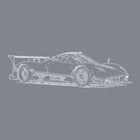 Pagani Zonda R Supercar Racing Wireframe White Yupoong Trucker Cap | Artistshot