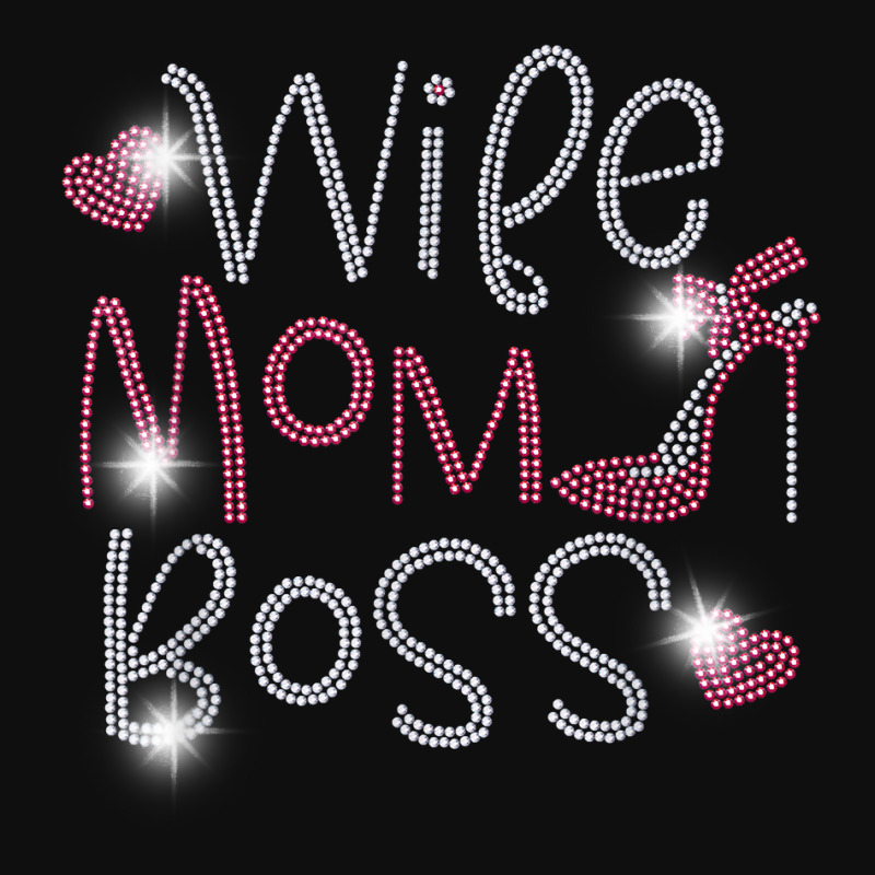 Wife Mom Boss Bling Rhinestone Funny Birthday Party Gift T Shirt Foam Snapback hat by cm-arts | Artistshot