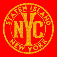 Staten Island New York Vintage Sign Distressed Amber Print T Shirt 5 Panel Snapback Cap | Artistshot