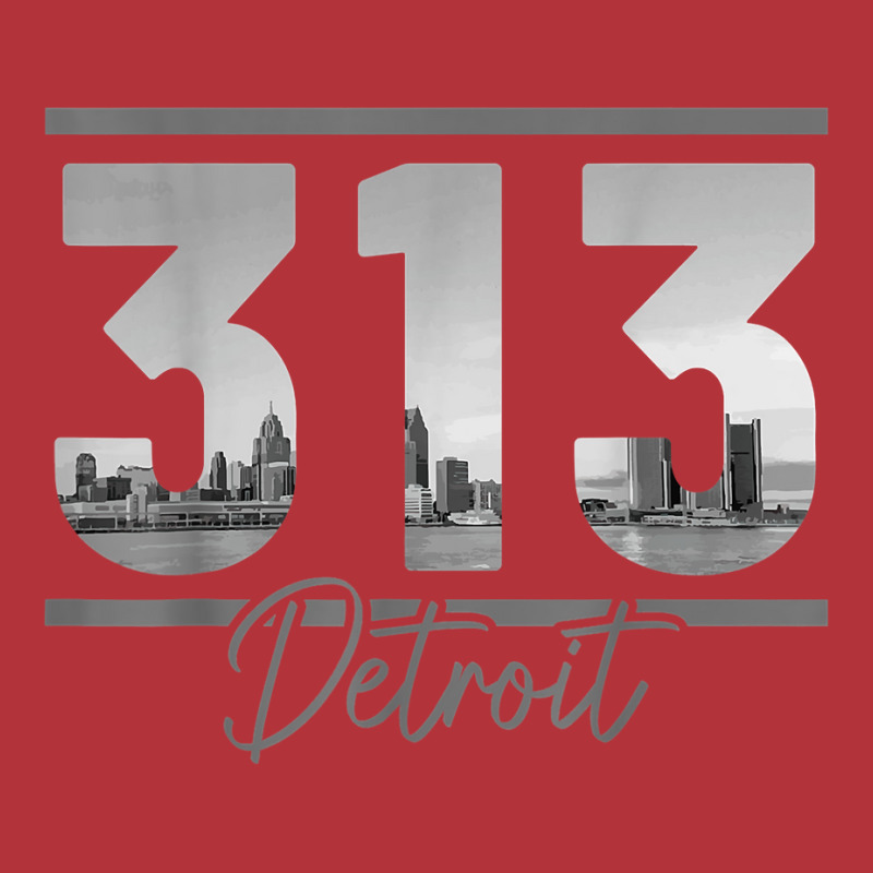 Detroit 313 Area Code Skyline Michigan Vintage T Shirt Pa Trucker Cap by nejnda | Artistshot