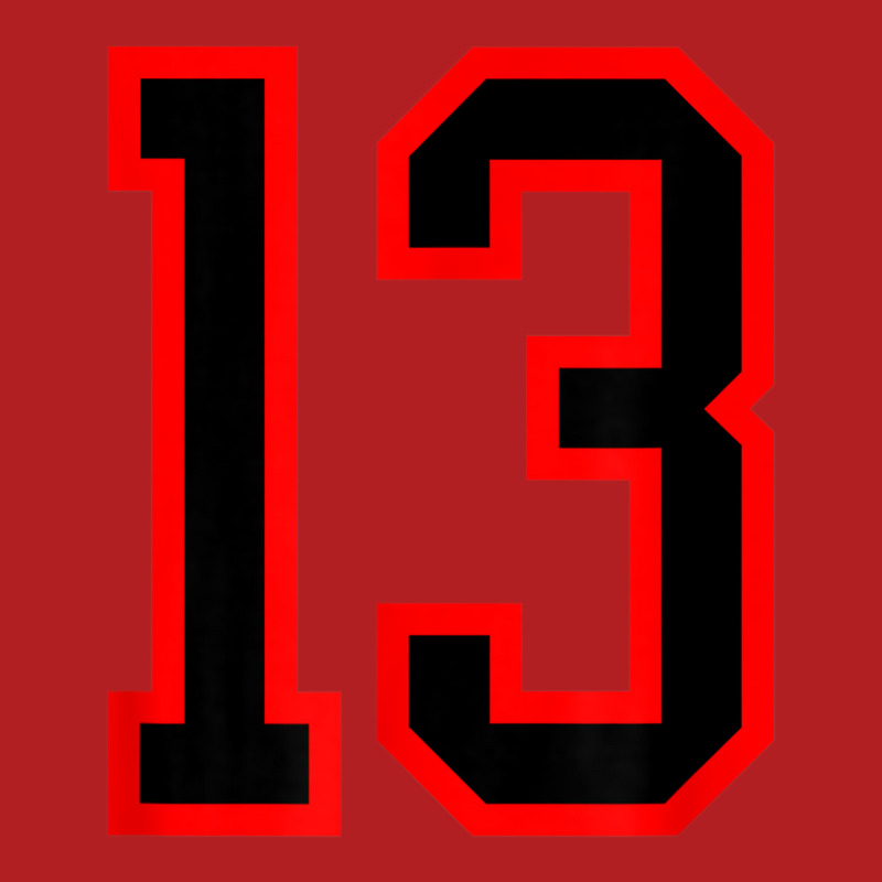 Number #13 Red Black Sports Jersey Birthday Lucky Number 13 Nike Dri-FIT Cap by Bewitch | Artistshot