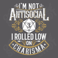 Not Antisocial, Rolled Low Charisma Funny Rpg Loves Dragons Seamless Cap | Artistshot