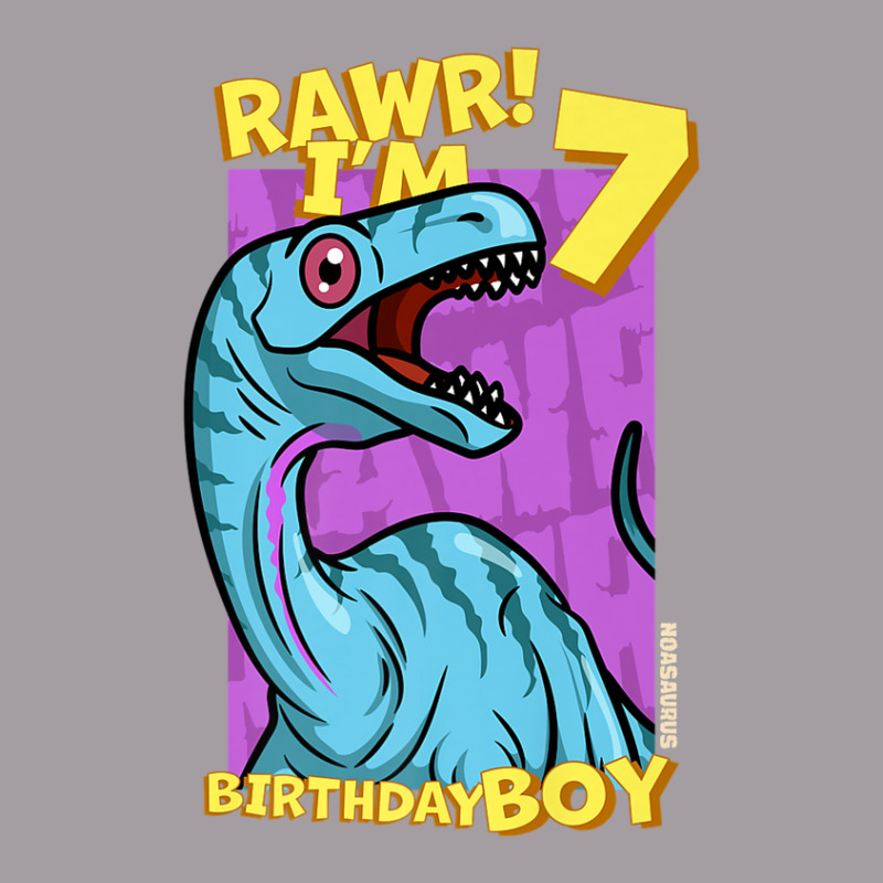 Rawr! I'm 7 Birthday Boys 7th Birthday Dino Noasaurus Seamless Cap | Artistshot