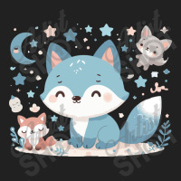 Blue Fox Cute Basic T-shirt | Artistshot