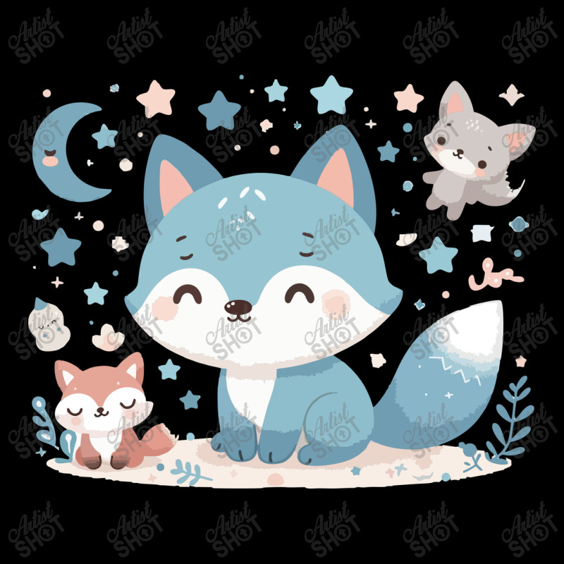 Blue Fox Cute Lightweight Hoodie | Artistshot