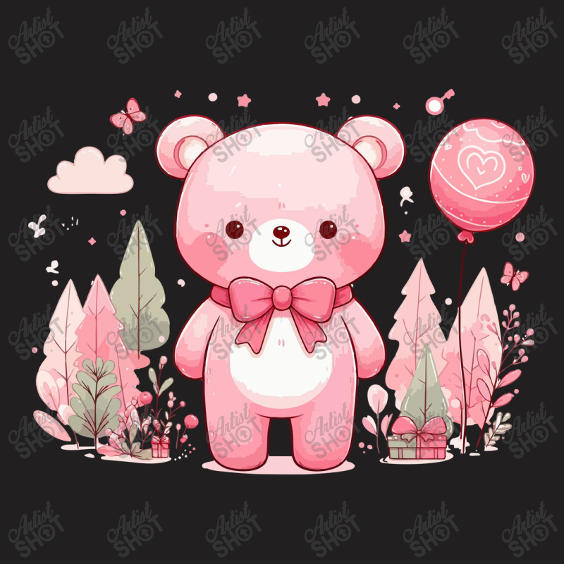 Bear Pink Cute T-shirt | Artistshot