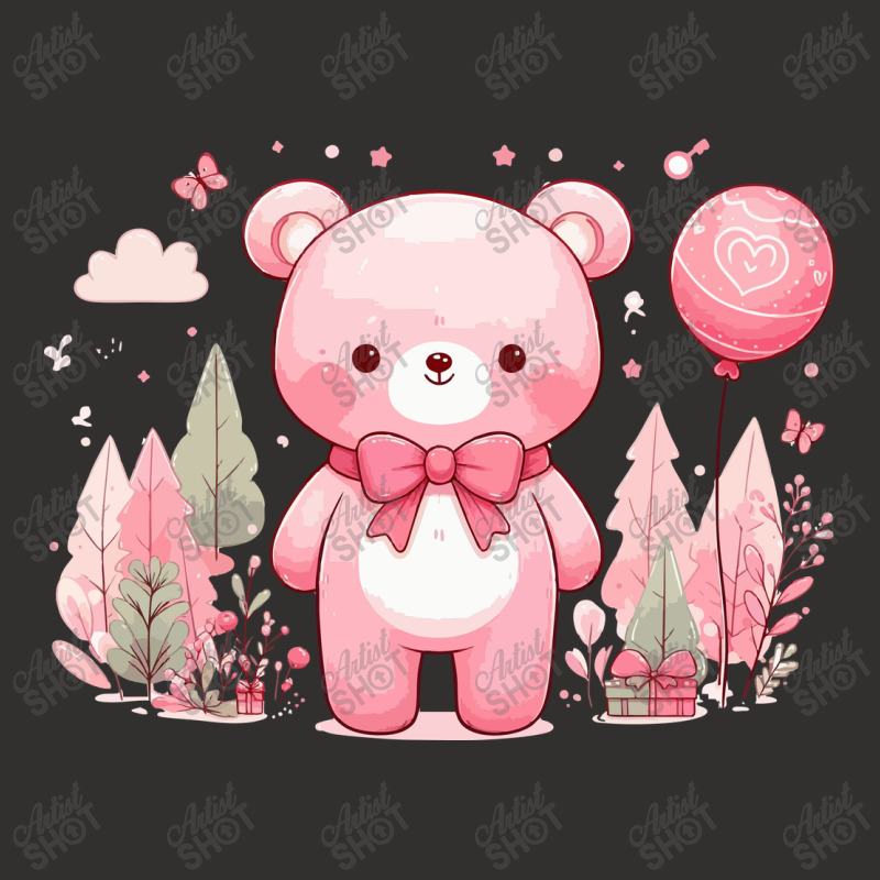 Bear Pink Cute Champion Hoodie | Artistshot