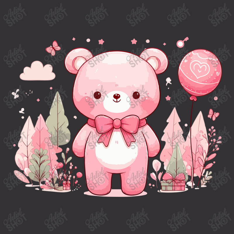 Bear Pink Cute Vintage Hoodie And Short Set | Artistshot