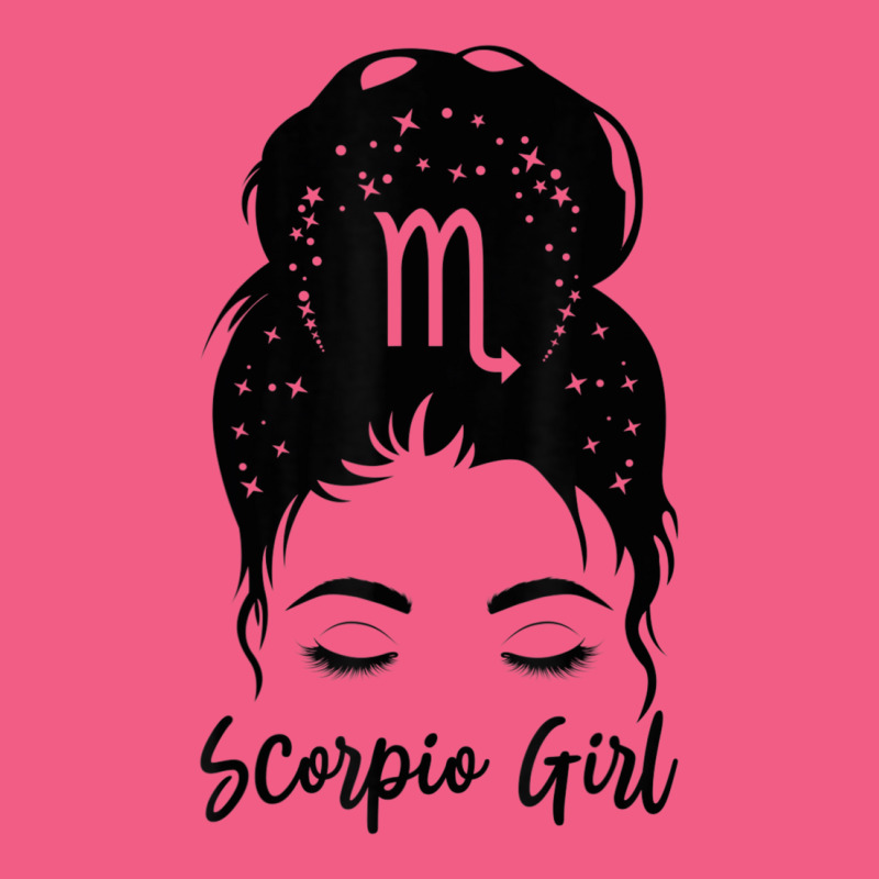 Scorpio Girl Messy Bun Zodiac Symbol Woman Birthday Costume Foam Snapback hat by cm-arts | Artistshot