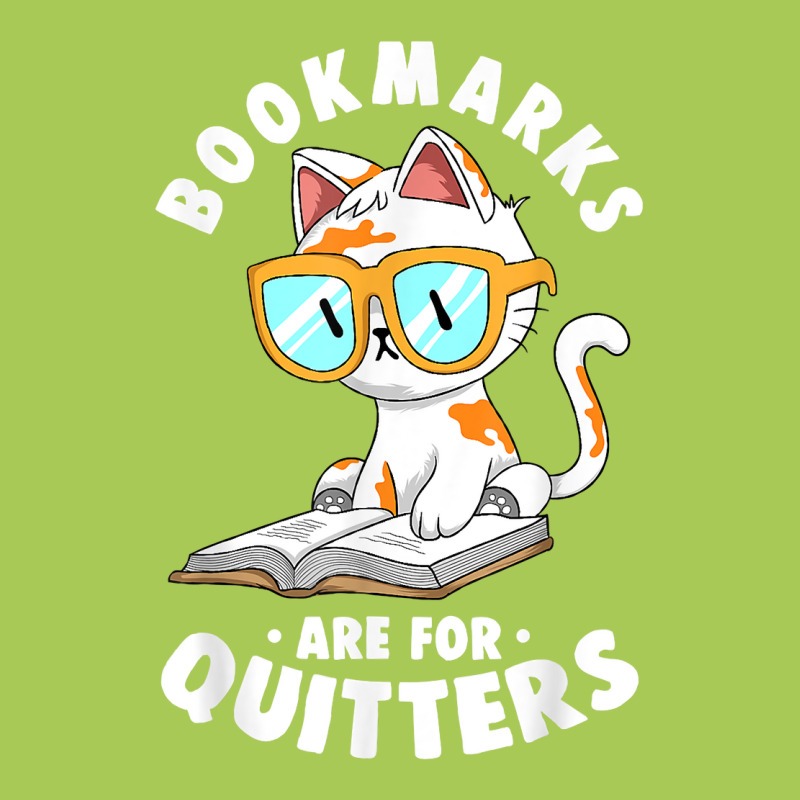 Bookmarks Are For Quitters Cute Nerdy Kitty Bookworm Gift T Shirt Fashion Visor by lukaegawaefu | Artistshot